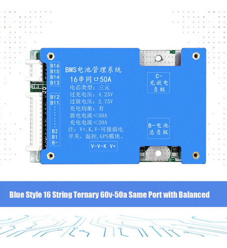 Placa De Proteção 16s 60v 50a Bateria De Lítio Ternária Bms - Imagem 5