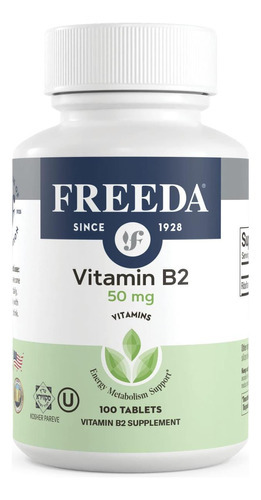 Freeda Vitamina B2 Riboflavina 50mg - Metabolismo Energético
