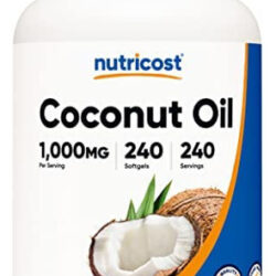 Nutricost Cápsulas Softgel De Óleo De Coco (1000mg) 240 Soft
