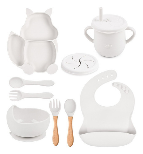 Conjunto De Talheres De Silicone Baby Squirrel De 9 Peças - Imagem 23