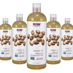 Óleo De Castor 473ml Now Foods Castor Oil 100% Puro 5un