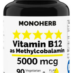 Vitamina B-12 Marca Monoherb, 5000 Mcg, 90 Comprimidos