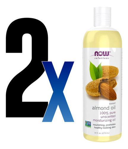 Óleo De Amendoa 473ml Now Foods Almond Oil Puro 2un - Imagem 2