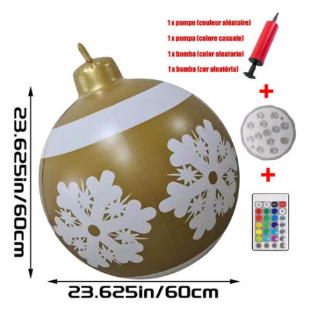Enfeites De Bola Decorados De Natal Infláveis De Pvc Grandes - Imagem 39