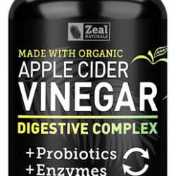Cápsulas De Vinagre De Cidra Orgânico + Enzimas E Probiótic