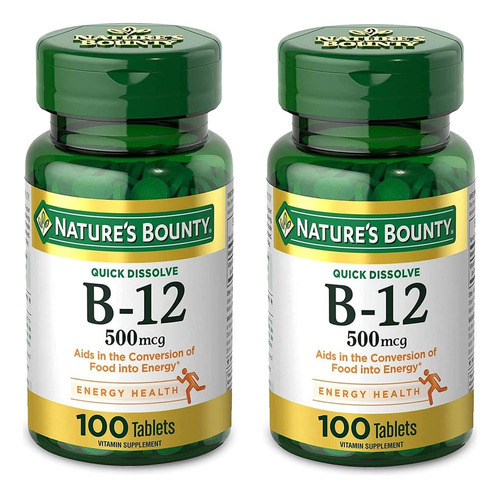 Natures Bounty Vitamina B12, Apoia O Metabolismo Energético