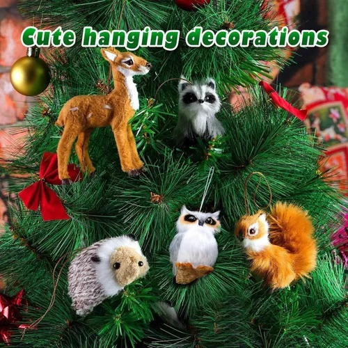 Rr Pingentes De Bichos De Pelúcia Para Decoração De Natal 6p - Imagem 4