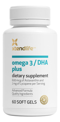 Xtend-life, Omega 3 Dha Plus, Óleo De Peixe Selvagem + Licop