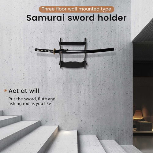 Suporte De Suporte De Parede Samurai Sword Katana De 3 Nívei - Imagem 2