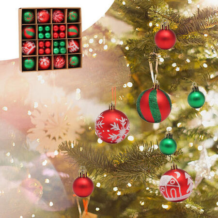 44 Bolas Penduradas Coloridas Para Árvore De Natal, Suprimen - Imagem 4