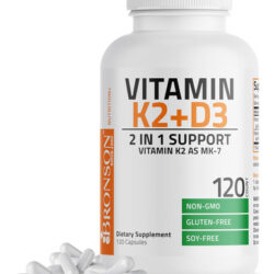 Bronson Vitamina K2 (mk7) Com Suplemento D3 Fórmula Non-gmo