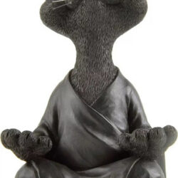 Estátua De Gato Meditando Para Ioga, Estatueta De Gato Zen,