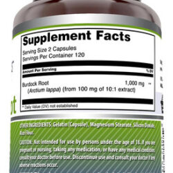 Fórmulas Incríveis Suplemento De Raiz De Bardana | 1000 Mg P
