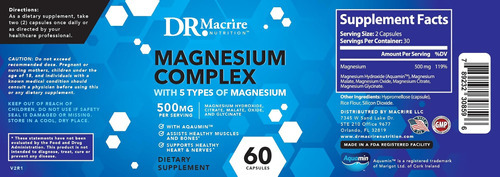 Dr. Complexo De Magnésio Macrire Nutrition 500 Mg, Citrato D - Imagem 5