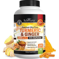 Suplemento De Cúrcuma E Gengibre Com Bioperine - 2.000 Mg De