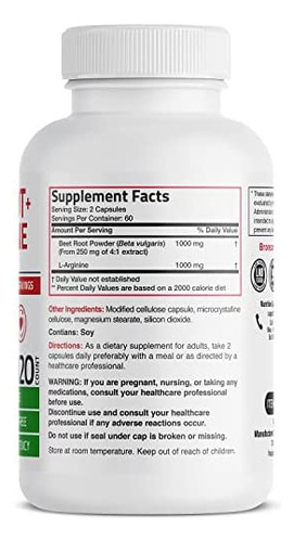 Raiz De Beterraba Bronson + L-arginina 2000 Mg Produção De - Imagem 2