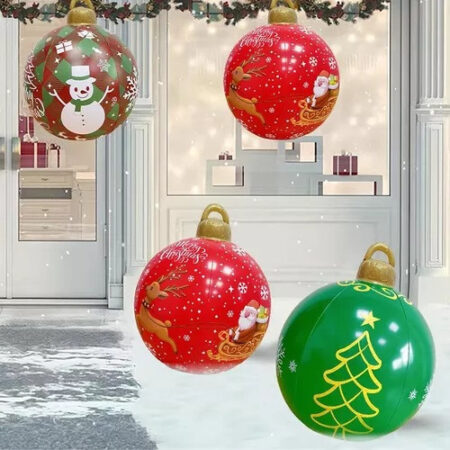 Decoração Exterior De Bola De Natal Inflável Grande 6 Peç - Imagem 28
