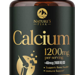 Cálcio 1200 Mg Mais Vitamina D3, Saúde Óssea E Suporte Imun