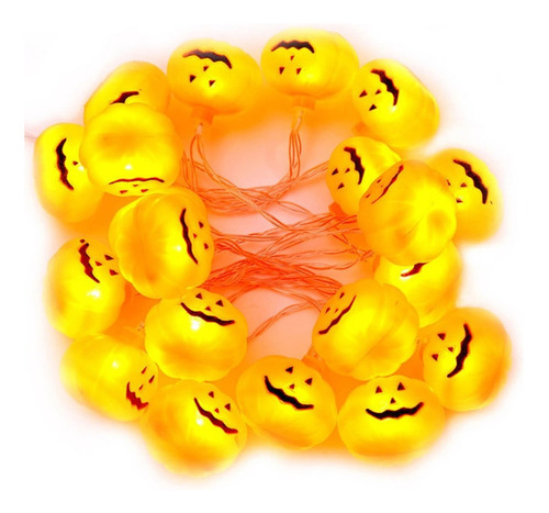 Cordão Luz Led Luminaria Abajur Bola Abóbora Halloween