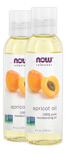 Óleo De Damasco Now Foods 100% Puro 118ml Importado 2un