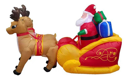 Trenó Inflável De Natal Com Renas De Natal Para Papai Noel -
