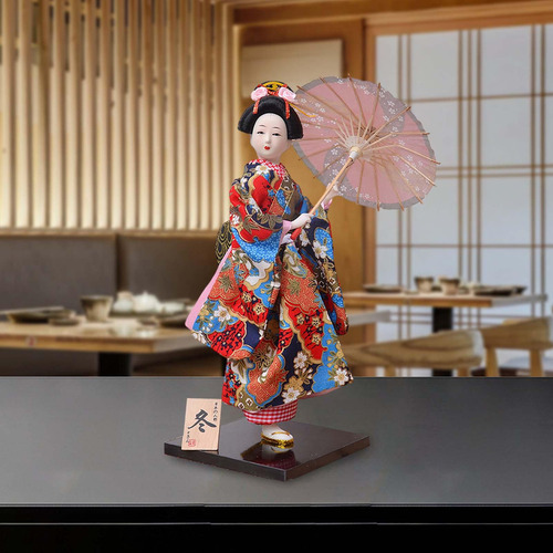 Bonecas Geisha Japonesas, Artesanato, 30cm, Bonecas Kimono, - Imagem 6