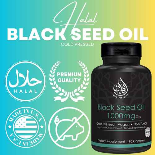 Cápsulas De Óleo De Semente Preta Natural Halal De Vitaminas - Imagem 5