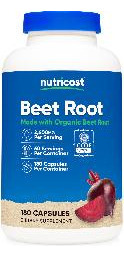 Suplemento Nutricost Raiz De Beterraba 2400mg 180 Cápsulas - Imagem 2