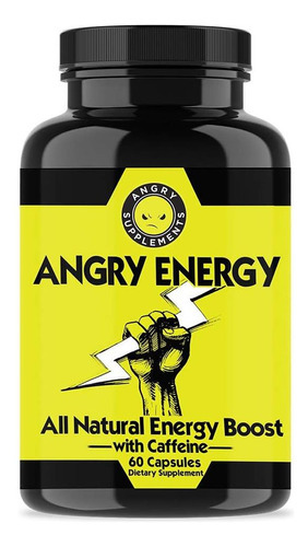 Angry Supplements Cápsulas De Cafeína Com Energia Irritada,