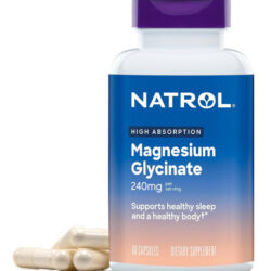 Natrol Glicinato De Magnésio 240 Mg, Suplemento De Magnésio