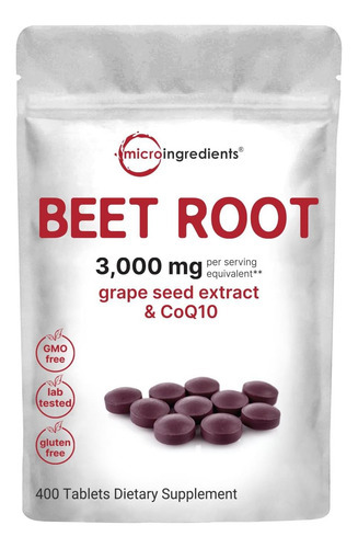 Raiz De Beterraba 3.000 Mg Com Extrato De Semente De Uva E C