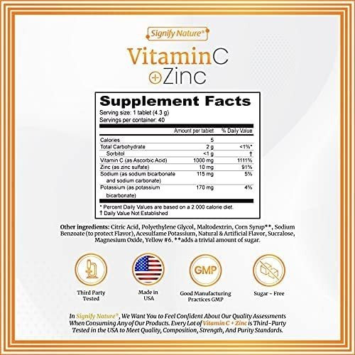 Vitamina C Signify Nature 1000 Mg 10 Comprimidos Efervescent - Imagem 7