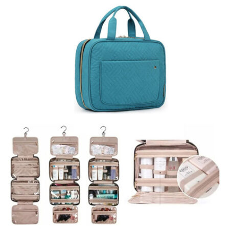 Necessaire Viagem Bolsa Travel Maquiagem Gancho Divisórias - Imagem 13