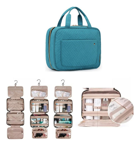 Necessaire Viagem Bolsa Travel Maquiagem Gancho Divisórias - Imagem 13