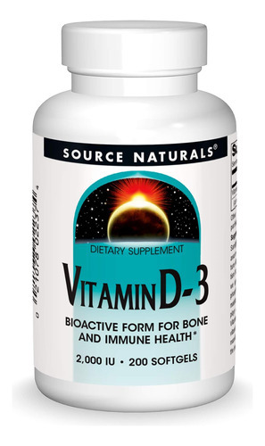 Source Naturals Vitamina D-iu Auxilia Na Saúde Óssea E Imuno