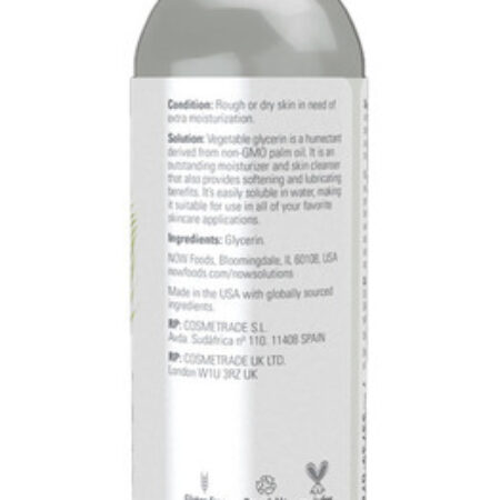 Glicerina Vegetal 118ml Now Foods Vegetable Glycerin 5un - Imagem 4