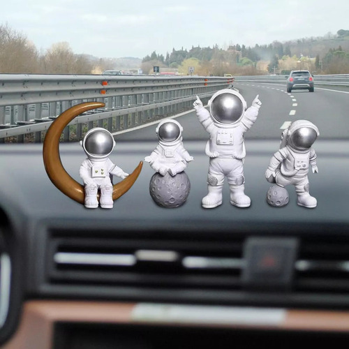 Estatueta De Astronauta De 4 Peças, Decoração De Estátua De - Imagem 18