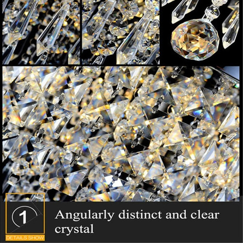 Elegante E Moderno Pingente Lustre Lâmpada De Cristal - Imagem 8