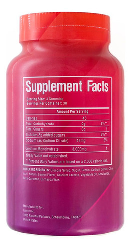 Revive X Glute Gummies, Creatine Gummies 3g, Lemon Drop, 30 - Imagem 8
