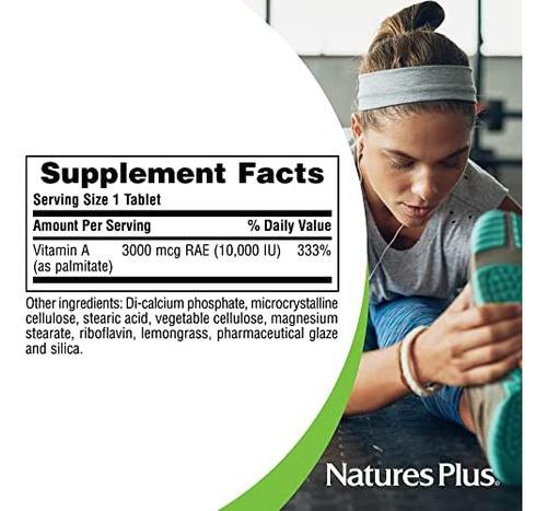 Naturesplus Vitamina A (palmitato) - 10.000 Iu - Pele, Olhos - Imagem 5