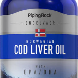 Cápsulas De Óleo De Fígado De Bacalhau Piping Rock | 250 Cá