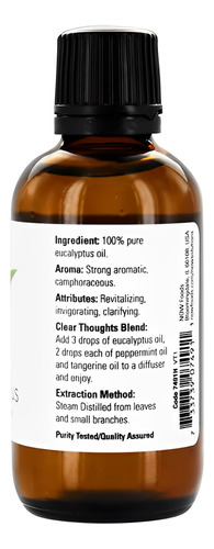 Óleo De Eucalipto Globulus Now Foods 59ml Importado - Imagem 3