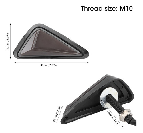 2pcs Universal L Forma Triangular Indicador Led Motocicleta - Imagem 4