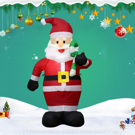 Papai Noel Inflável Brinca A Boneca Luminosa Da Decoração - Imagem 2
