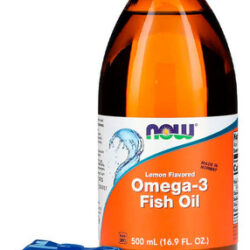 Ômega-3 Fish Oil Now Foods 500ml Sabor Limão+porta Cápsulas