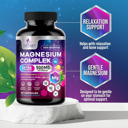 Complexo De Magnésio Suplemento 500mg - Alta Absorção Glicin - Imagem 7