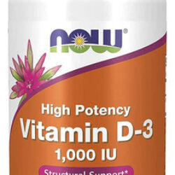 Now Foods, Vitamina D-3, Alta Potência, 1.000 Ui, 180 Cápsul