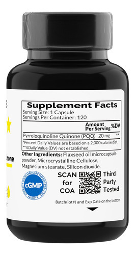 Monoherb Pqq 20 Miligramas - Suplemento Pqq, Pirroloquinolin