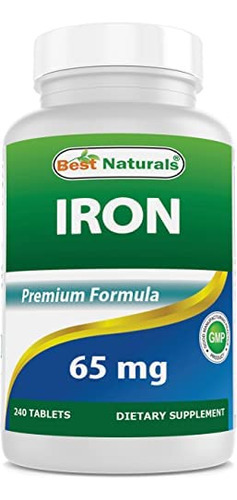 Melhor Suplemento De Ferro Natural - 65 Mg - 240 Comprimido