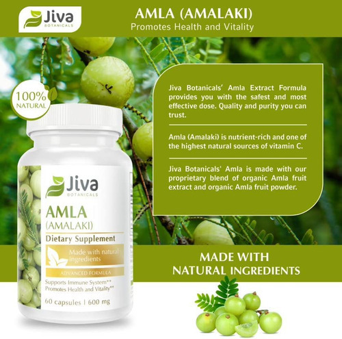 Jiva Botanicals - Cápsulas De Amla (amalaki) Contendo Pó De - Imagem 2